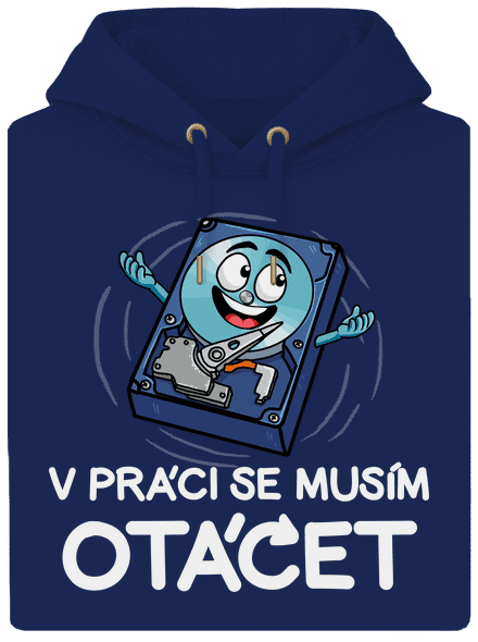 Musím se otáčet unisex mikina premium Navy