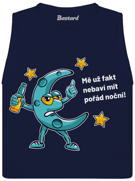 Pořád noční dámské tílko volné Navy