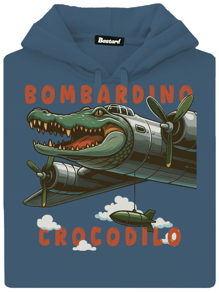 Bombardino Crocodilo – Italian Brainrot dámská mikina klokanka Denim