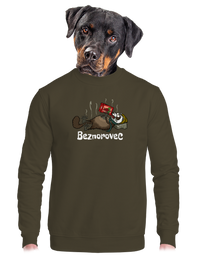 unisex mikina bez kapuce