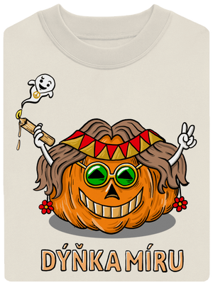 Dýňka míru unisex mikina bez kapuce Off White