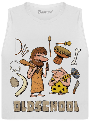 Oldschool dámské tílko volné White