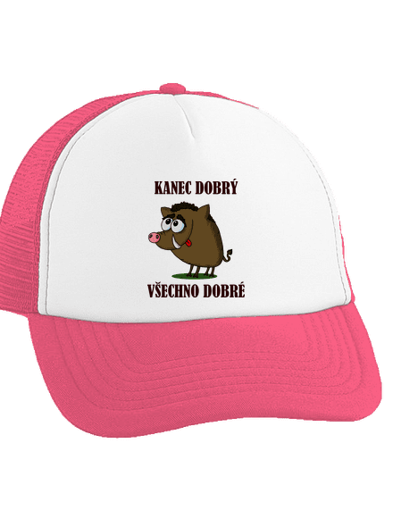 Kanec dobrý kšiltovka truckerka Fluorescent Pink cap