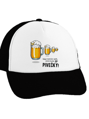 Pivečka kšiltovka truckerka Black cap