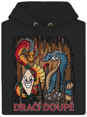 Dračák unisex mikina premium Dark Black