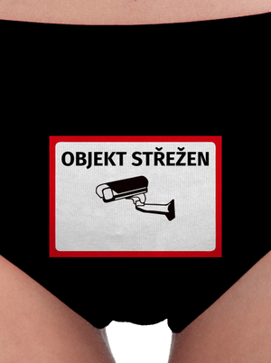 Objekt střežen dámské kalhotky Black