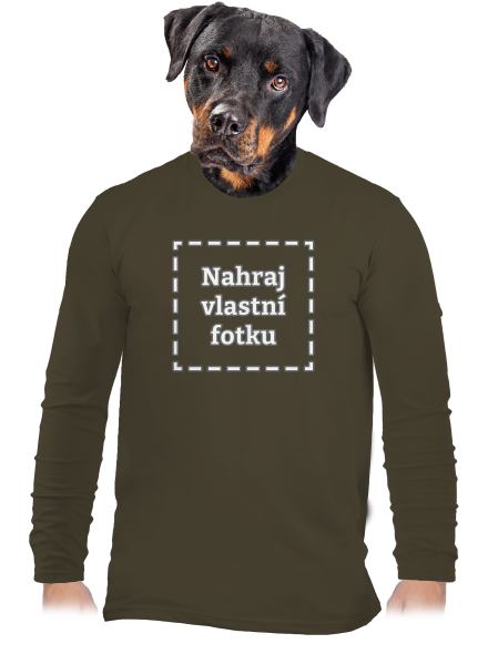 Vlastní potisk pánské dlouhý rukáv Urban Khaki