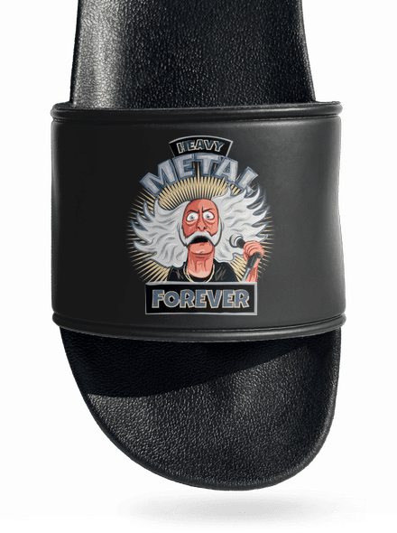 Heavy metal forever pantofle Black