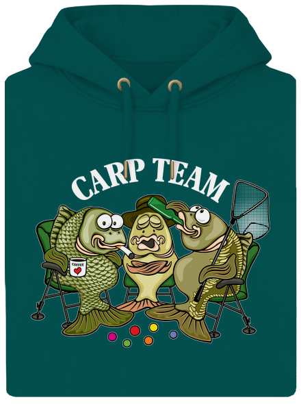Carp Team unisex mikina premium Emerald Green