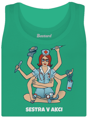 Sestra v akci dámské tílko klasické Mint Mal