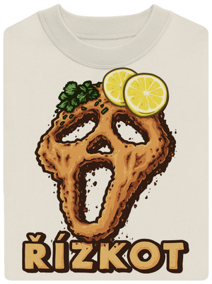 Řízkot unisex mikina bez kapuce Off White