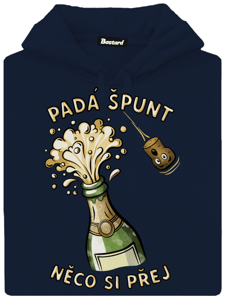 Padá špunt pánská mikina klokanka Navy