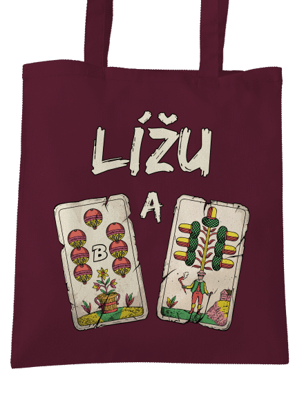 Kule a žaludy taška Burgundy