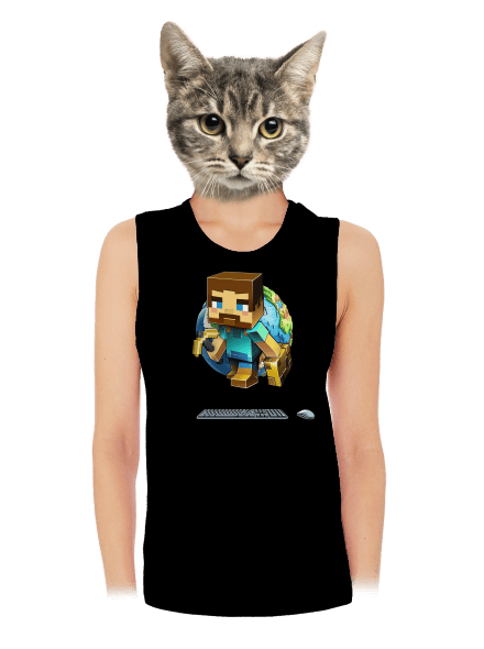 B17: Minecraft dámské tílko volné Black