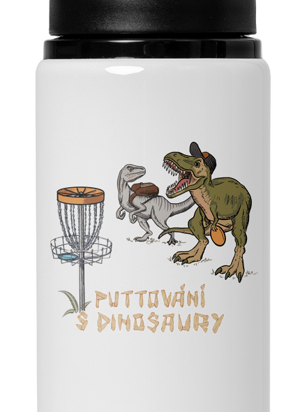 Puttování s dinosaury lahev na vodu White