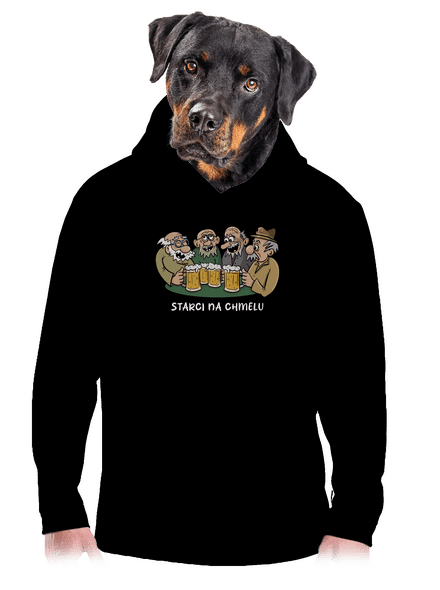 Starci na chmelu pánská mikina klokanka Black
