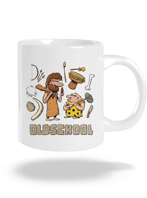 Oldschool velký hrnek White