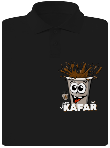 Jsem kafař pánská polokošile Black