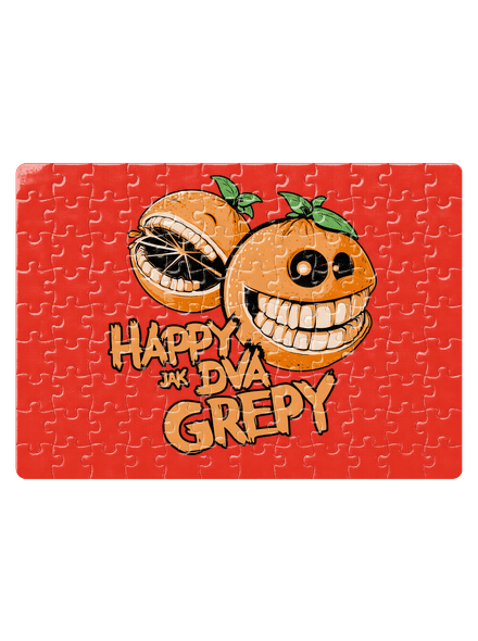 Happy grepy puzzle White