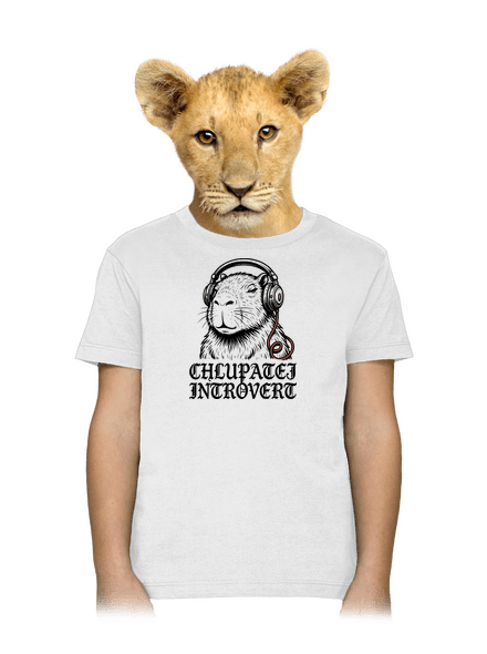 Chlupatej introvert dětské tričko White