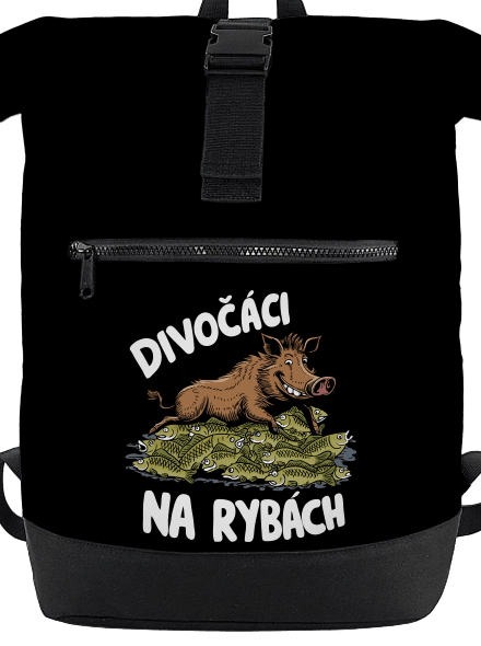 Divočáci na rybách batoh Black