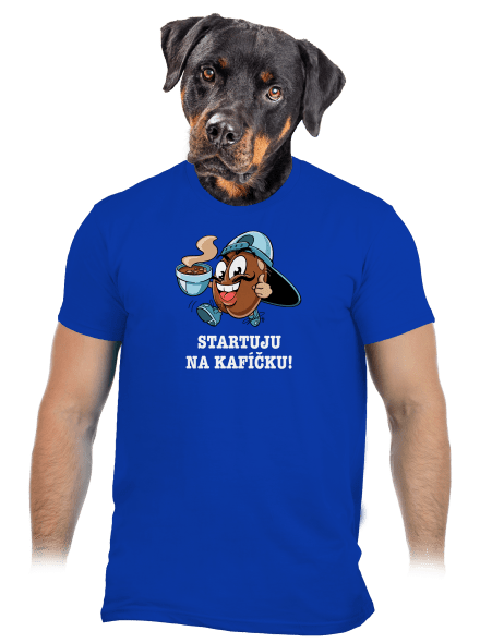 Startuju na kafíčku pánské tričko Royal Blue