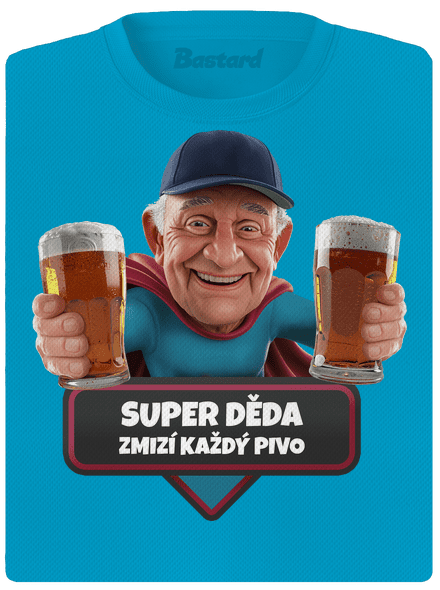 Super děda dámské sportovní tričko Blue Atol
