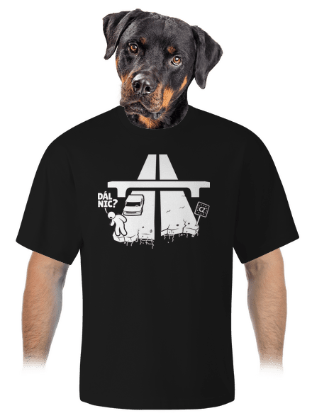 Dál nic unisex tričko oversized Black