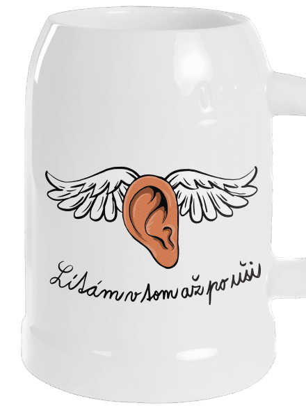 Až po uši půllitr White