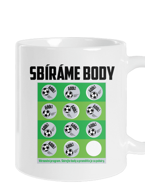 Sbíráme body - fotbal klasický hrnek White