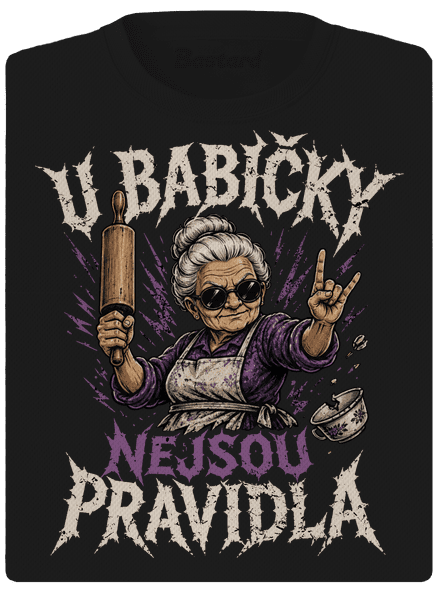 U babičky dámské sportovní tričko Black