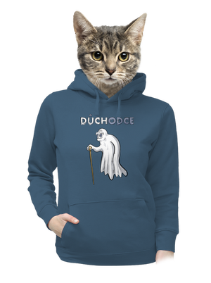 Duch důchodce dámská mikina klokanka Denim