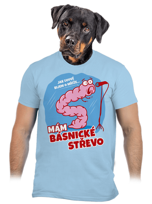 Básnické střevo pánské tričko Sky Blue