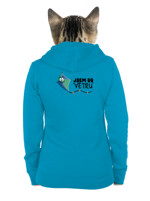 Do větru dámská mikina na zip Blue Atol