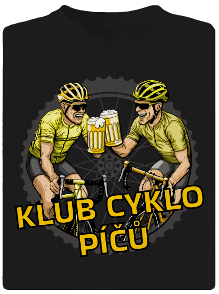 Klub cyklo píčů pánské sportovní tričko Black