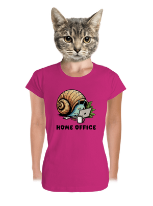 Šnekův home office dámské tričko premium Magenta