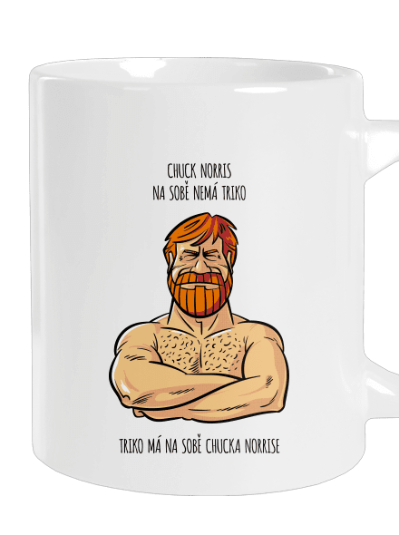 Chuck Norris velký hrnek White