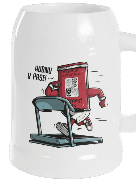 Hubnu v pase půllitr White