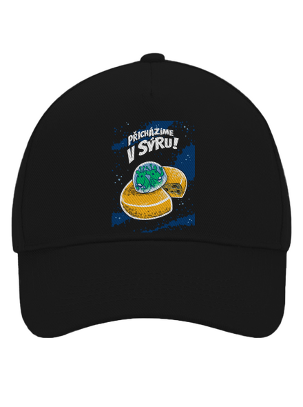 Přicházíme v sýru kšiltovka baseballka Black