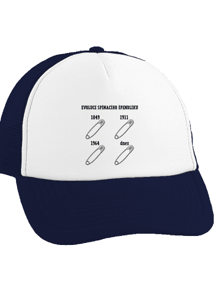 Evoluce spínacího špendlíku kšiltovka truckerka French Navy cap