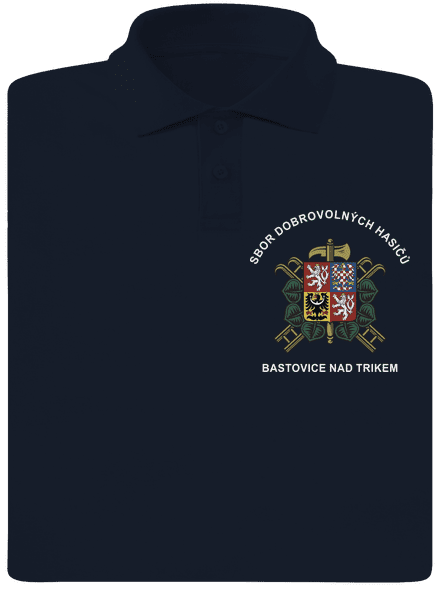 Sbor dobrovolných hasičů s vlastním erbem obce pánská polokošile Navy Mal