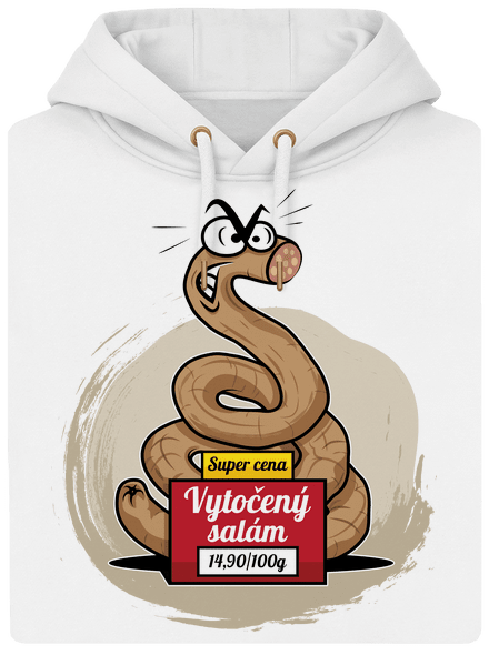 Vytočený salám unisex mikina premium Snowwhite