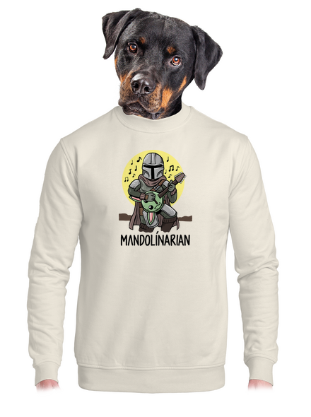 Mandolínarian unisex mikina bez kapuce Off White