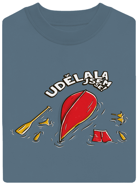 Udělal jsem se unisex mikina bez kapuce Nordic Blue