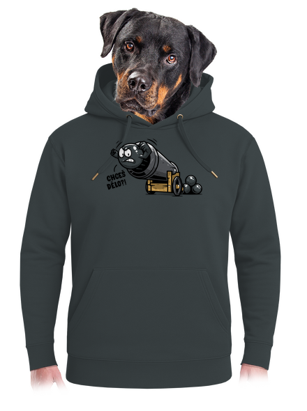 Chceš dělo? unisex mikina premium Charcoal