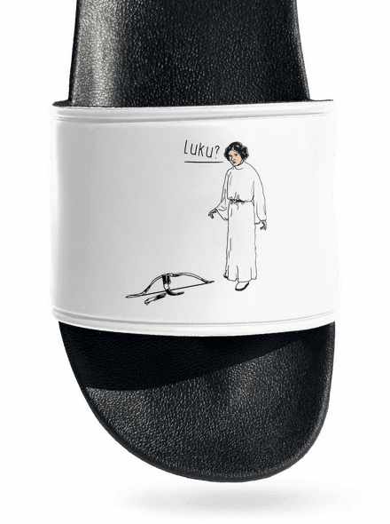 Luke a Leia pantofle White