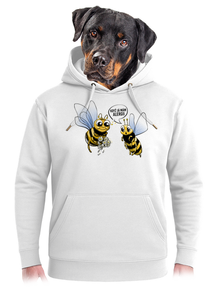 Alergická včelka unisex mikina premium Snowwhite