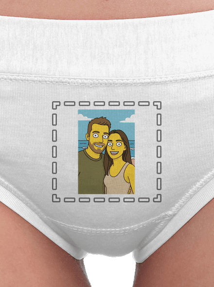 Simpsonovi z vlastní fotky dámské kalhotky White