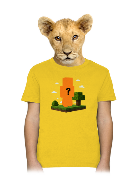 Minecraft z vlastní fotky dětské tričko Gold