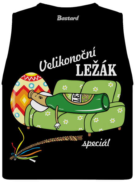Velikonoční ležák dámské tílko volné Black
